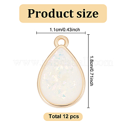 12 шт. подвески из латунной смолы с имитацией опала&nbsp;KK-GO0001-69