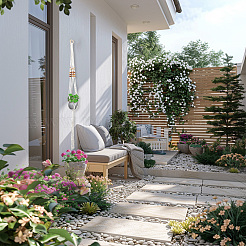 Вешалки для растений макраме из хлопка&nbsp;AJEW-WH20072-57B