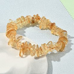 Braccialetti elasticizzati riscaldati con perline di citrino naturale&nbsp;GG-CBADCD7-02