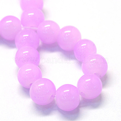 Выпечки окрашены имитация нефрита стекловолокна круглый шарик&nbsp;X-DGLA-Q021-6mm-23