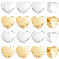 Cuentas de latón 30pcs 2 colores&nbsp;KK-BBC0028-27