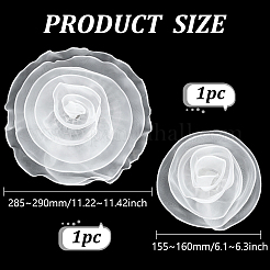 2 шт. 2 стили брошей из органзы с цветами&nbsp;JEWB-FG0001-58B