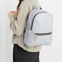 2 шт. 2-цветный сплав сердца и искусственная кожа бант подвеска украшения&nbsp;FIND-GF0008-39