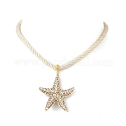 Colliers pour femmes avec pendentif étoile de mer en acrylique opaque peint aux embruns&nbsp;NJEW-JN06454