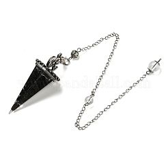 Pendenti grandi con pendolo da rabdomanzia misto con pietre preziose e resina&nbsp;G-H293-02P