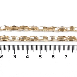 FilI di perline in vetro placcato&nbsp;GLAA-Q101-03B-PL03