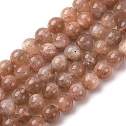 Нити бусин из натурального золота из солнечного камня G-A276-A03-6mm-01