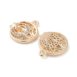 Латунные микропаве прозрачные кубические циркониевые подвески&nbsp;KK-F871-44G