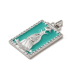 Pendenti in ottone con micro pavé di zirconi e smalto&nbsp;KK-H458-01P-16