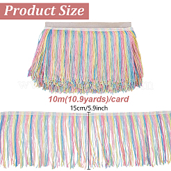 Кружевная лента с бахромой из полиэстера&nbsp;OCOR-WH0078-269C