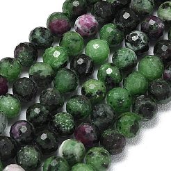 Натуральный рубин в цоизита бусин пряди&nbsp;G-B165-A04-6mm