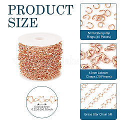 Наборы для изготовления ожерелий и браслетов из латунных звезд и овальных звеньев&nbsp;DIY-TA0011-17