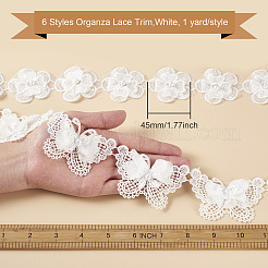 6 yard 6 styles de bordure en dentelle organza&nbsp;ORIB-FW0001-01