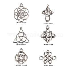 Тибетский сплав стиль Китайский узел подвески&nbsp;TIBEP-YW0001-05AS