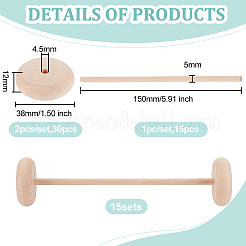 30 ruota per veicoli in legno Schima&nbsp;DIY-OC0010-70B