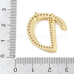 Pendenti in zirconi cubici trasparenti in micro pavè di ottone&nbsp;CU-CBA8481-01G-D