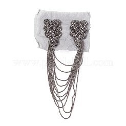 Charretera de borla de moda hecha a mano con cuentas de vidrio&nbsp;LS-AJEW-WH0235-50