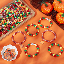 Наборы для самостоятельного изготовления браслетов из эмалевых и пластиковых бусин&nbsp;DIY-AR0004-32