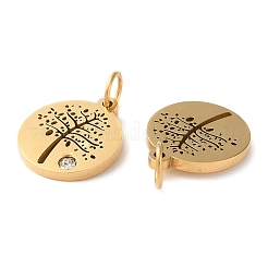 Шармы из хирургической нержавеющей стали 316 с микропаве из прозрачного кубического циркония&nbsp;RB-I078-75G