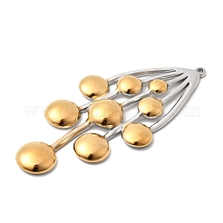 Grandi pendenti in acciaio inossidabile 304 bicolore&nbsp;STAS-B120-01GP-03