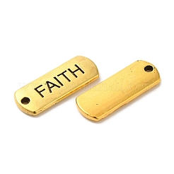 Tibétain rectangle en alliage de style avec Word pendentifs religieux&nbsp;TIBEP-Q043-058AG-RS