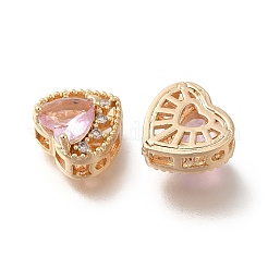 Стойки обшивки латунь микро проложить кубического циркония бусы&nbsp;KK-S399-08G-D