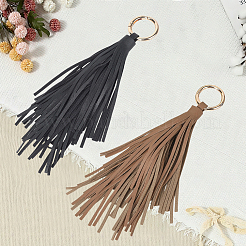 2 porte-clés pendentif en cuir pu 2 couleurs.&nbsp;FIND-CL0001-88A