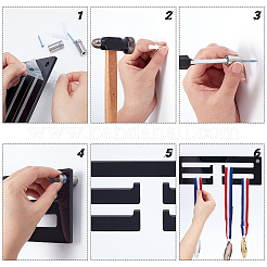 Support de cintre d'affichage de médaille acrylique&nbsp;ODIS-WH0036-07A