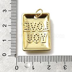 Латунные микро проложить кубического циркония подвески&nbsp;KK-C090-44G-02