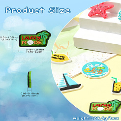 56 шт. 56 стиля летняя тематика ПВХ кабошоны&nbsp;KY-CJ0002-10