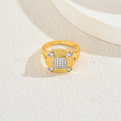 Женские кольца на палец из латуни с микропаве и кубическим цирконием&nbsp;GF8106-1