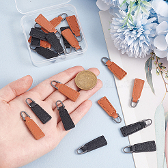 20 шт. 2 цвета pu кожаный бегунок для молнии&nbsp;FIND-GO0002-92