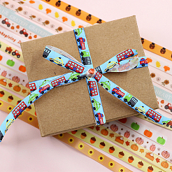 Вышитая жаккардовая лента из полиэстера&nbsp;SRIB-K008-B03