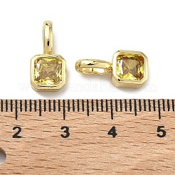 Breloques en laiton avec zircone cubique de micro pave&nbsp;KK-G555-21G-09