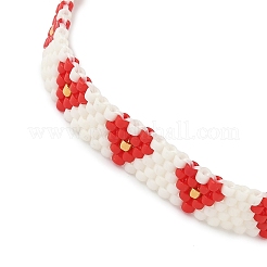 3 шт. двухцветных браслетов из стеклянных бусин для женщин&nbsp;BJEW-MZ00214