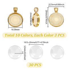 30шт 10 цвета сплава подвеска кабошон настройки&nbsp;FIND-GA0006-60