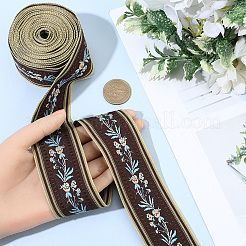 5 ярд полиэстеровых лент с вышивкой в этническом стиле и цветочным узором&nbsp;OCOR-GF0005-51B