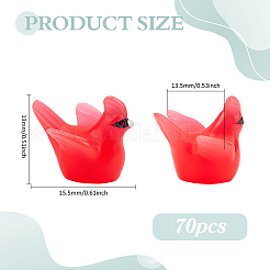 70 шт. украшение для птичек из смолы&nbsp;AJEW-PH0007-27