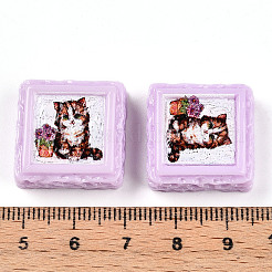 Undurchsichtige Decoden-Cabochons aus Harz&nbsp;RESI-N039-130D