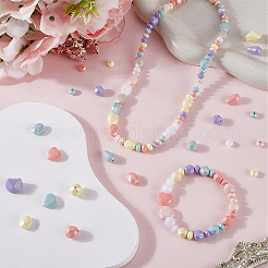 580шт 7 стиля непрозрачные акриловые бусины&nbsp;SACR-SP0001-24