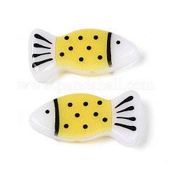 Печатные непрозрачные бусины из смолы&nbsp;RESI-N043-22F