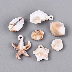 Ciondoli in plastica opaca bicolore della serie Ocean con effetto pietra preziosa artificiale&nbsp;KY-Q005-05