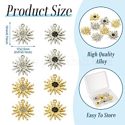 8шт. подвеска из двухцветного сплава&nbsp;FIND-TA0003-31