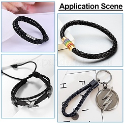 5 ярд плетеного шнура из искусственной кожи&nbsp;LC-YW0001-01