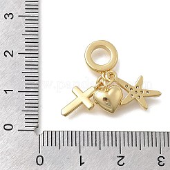 Латунь микропаве прозрачный кубический цирконий европейские подвески с подвесками&nbsp;KK-D431-033A-G