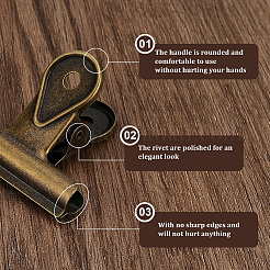 4 clip di ferro per raccoglitori&nbsp;AJEW-CP0011-88B