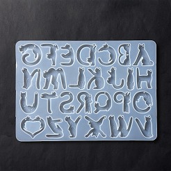 Chat diy avec 26 lettres pendentif moules en silicone&nbsp;DIY-F134-02