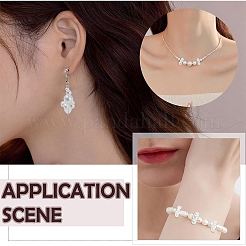 200 шт. 2 стиля бусины из искусственного жемчуга из АБС-пластика&nbsp;OACR-YW0004-44