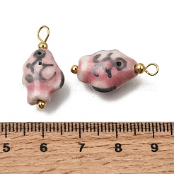 Colgantes hechos a mano de la porcelana&nbsp;PR-CBA0027-06G-03