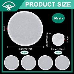 50 шт. складной летающий диск или вентилятор из нейлона с сумкой для хранения&nbsp;AJEW-BC0008-88B